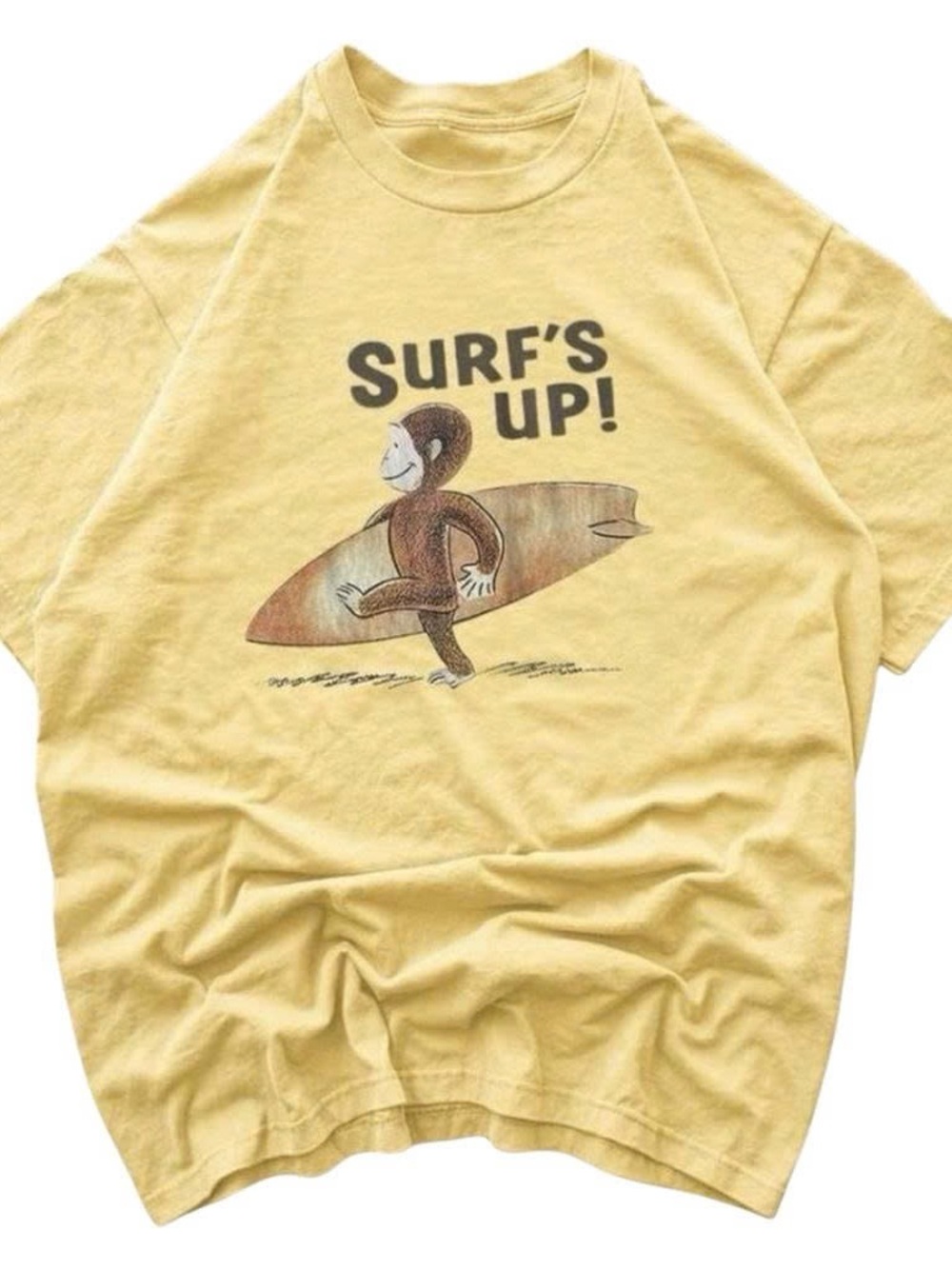 Yellow 'Surf's Up!' Monkey Graphic Tee